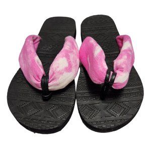 Luk EES by Muk Luks Joyful Expressions Pink Flip Flop Slipper Size 6
